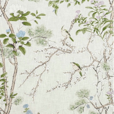 Thibaut Katsura Fabric In Cream & Lavender